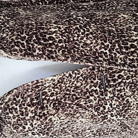 Talbots Classic Leopard Print Collared Lined Jacket w Front Pockets - Picture 10 of 17